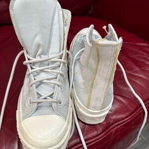 Converse Kids High-Top Sneakers - White and Yellow